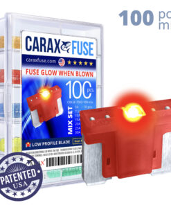 CARAX Glow Fuse. LOW PRIFILE Blade Mix Kit 100 pcs. MICRO/SUPER MINI/APS-ATT Blade Fuse.