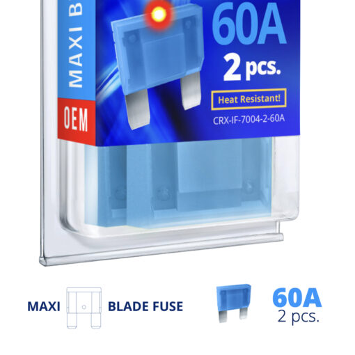 CARAX Glow Fuse. Smart MAXI Fuse 60A Set 2 pcs.