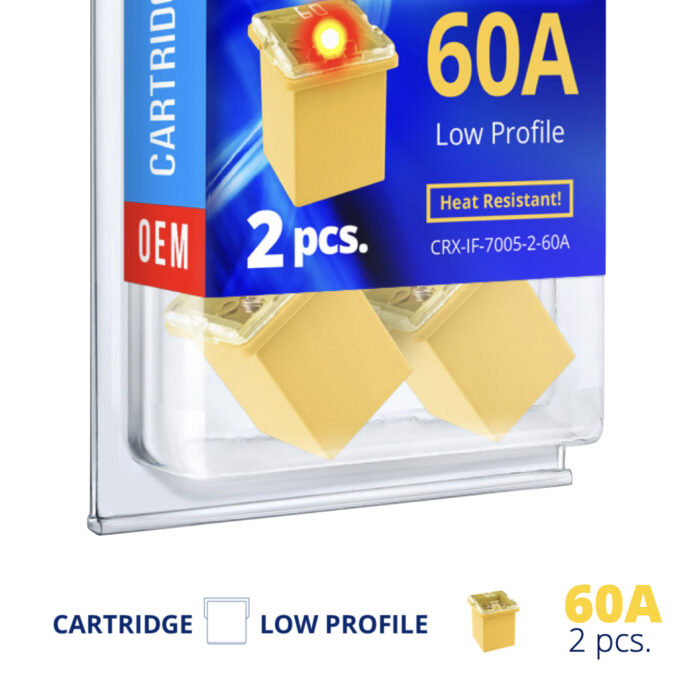 CARAX Glow Fuse. Smart CARTRIDGE MINI Fuse 60A Set 2 pcs.