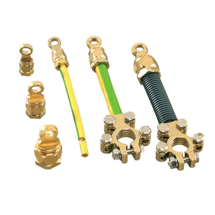 CARAX Battery Terminals Connectors and Ring Terminals Connectors - Solid Brass 24k GOLD Plated/ Copper Alloy