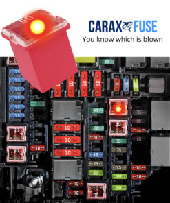 CARAX Glow Fuse. Smart Automotive CARTRIDGE MINI Fuse. Easy Identification LED Light Fuse