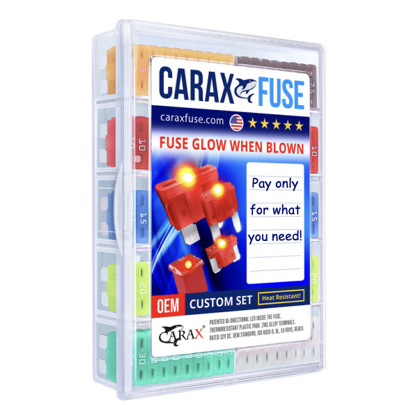 CARAX Glow Fuse. Custom Set Smart Fuse with LED Identification